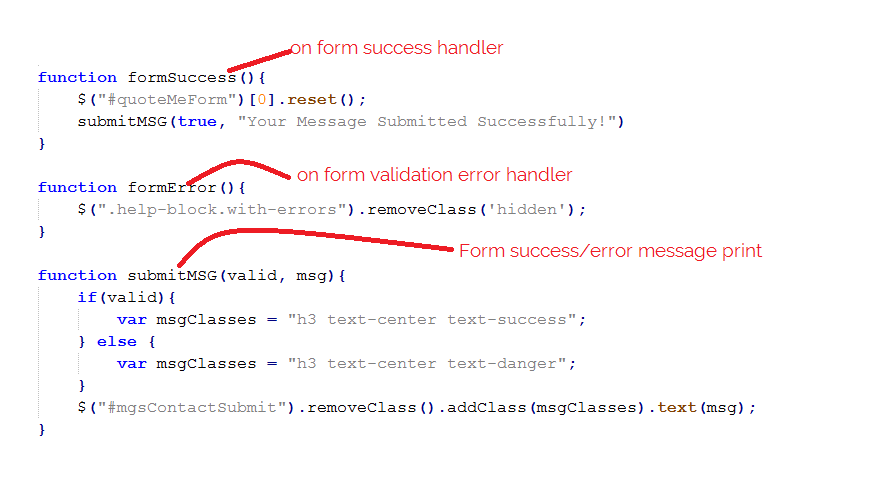 success-error message print