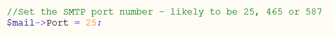 SMTP port