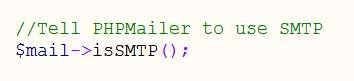 use SMTP